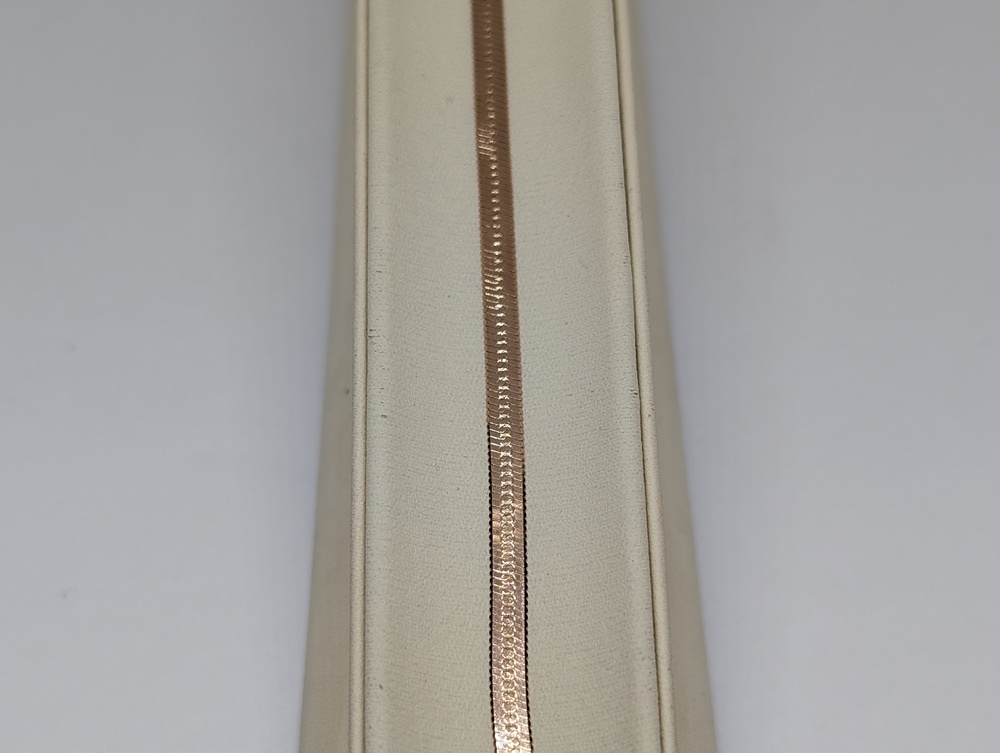 БРАСЛЕТ ПОЛНОВЕСНЫЙ Снэйк плоский Au 585