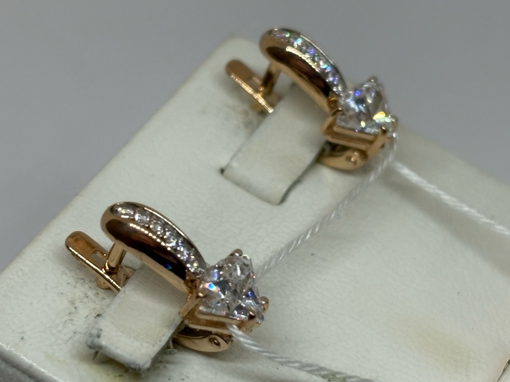 СЕРЬГИ С КАМНЯМИ (Au 585)