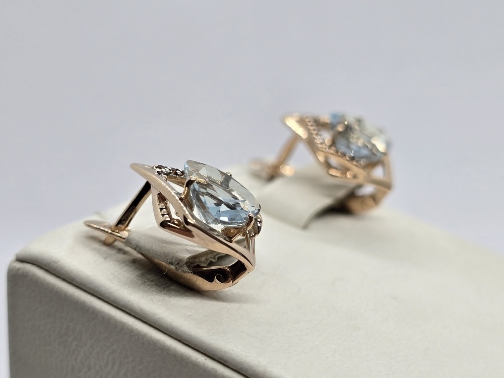 СЕРЬГИ С КАМНЯМИ (Au 585)