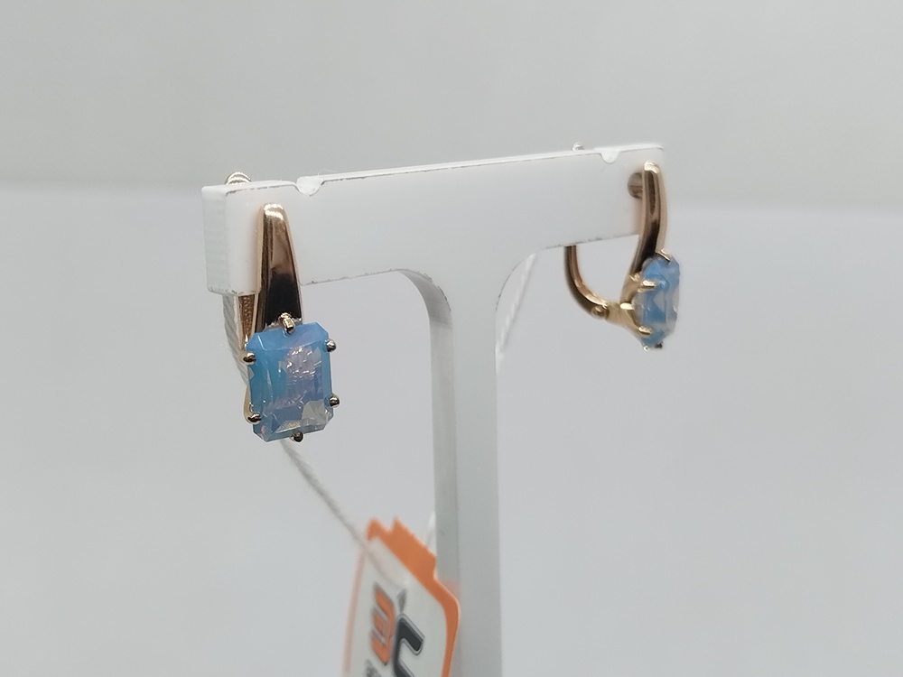 СЕРЬГИ С КАМНЕМ (Au 585)