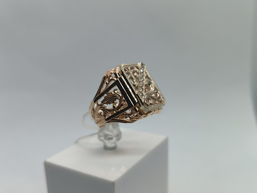 ПЕЧАТКА С КАМНЯМИ (Au 585)