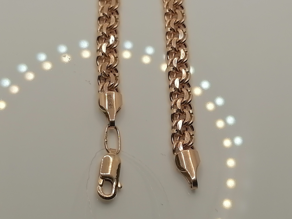 БРАСЛЕТ ПУСТОТЕЛЫЙ Бисмарк (Au 585)