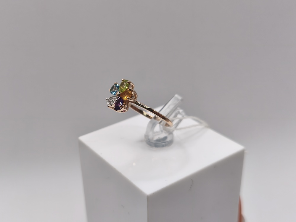 КОЛКМИ585 КОЛЬЦО С КАМНЯМИ (Au 585)