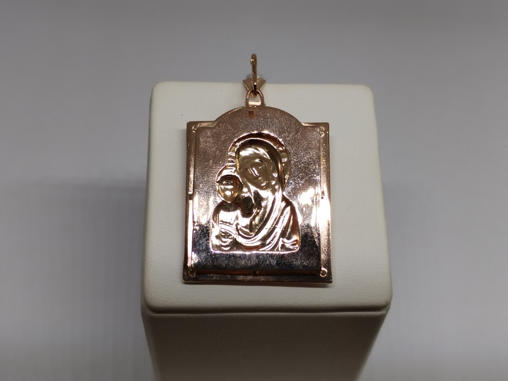 ПОДИКИ585 ПОДВЕСКА ИКОНА С КАМНЯМИ (Au 585)