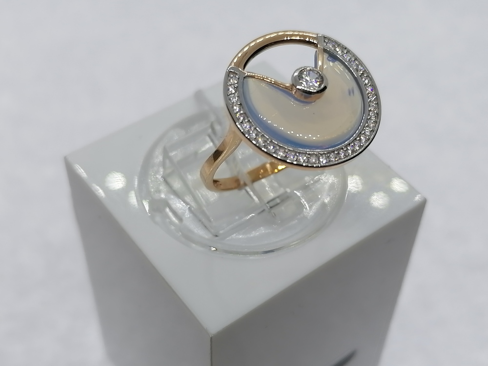 КОЛЬЦО С КАМНЯМИ (Au 585)