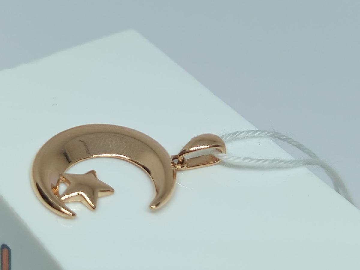 ПОДПБК585 ПОДВЕСКА ПОЛУМЕСЯЦ БЕЗ КАМНЯ (Au 585)