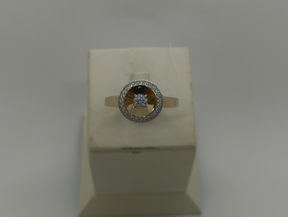 КОЛЬЦО С КАМНЯМИ (Au 585)