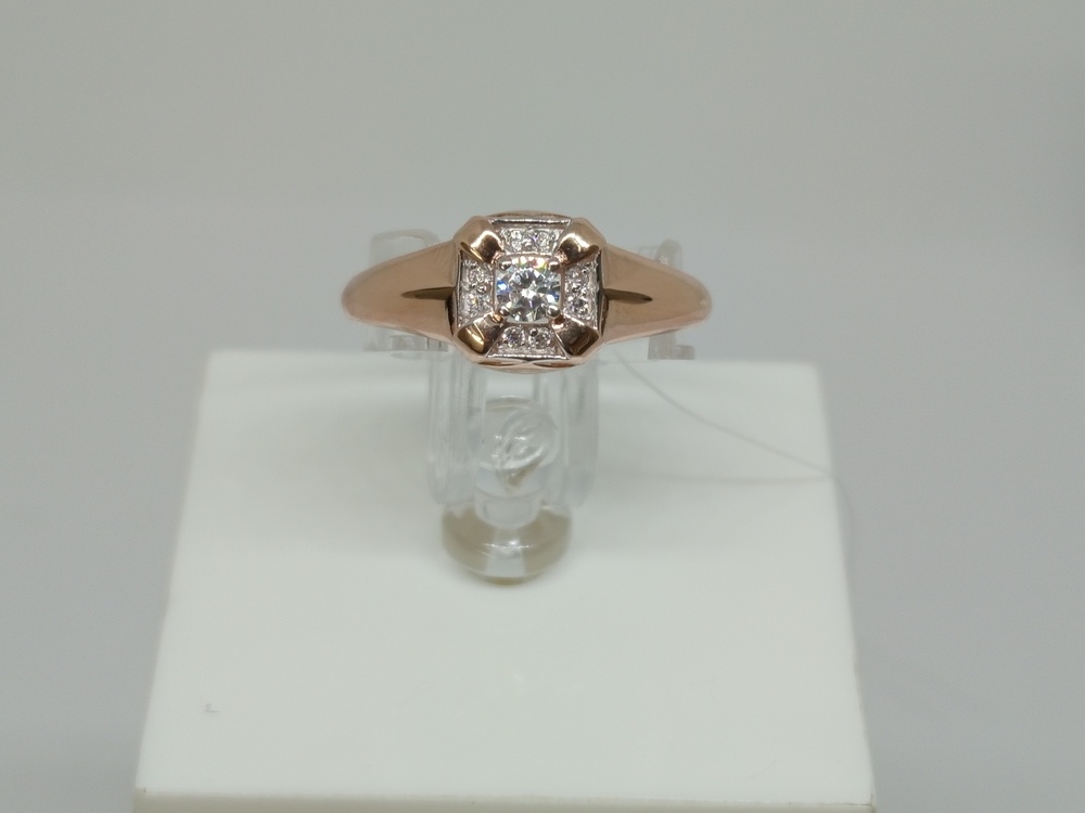 КОЛЬЦО С КАМНЯМИ (Au 585)