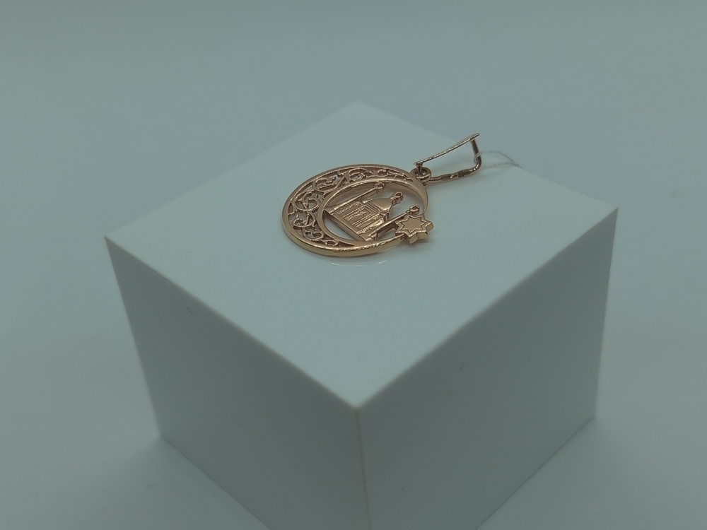 ПОДМБК585 ПОДВЕСКА МЕЧЕТЬ БЕЗ КАМНЯ (Au 585)