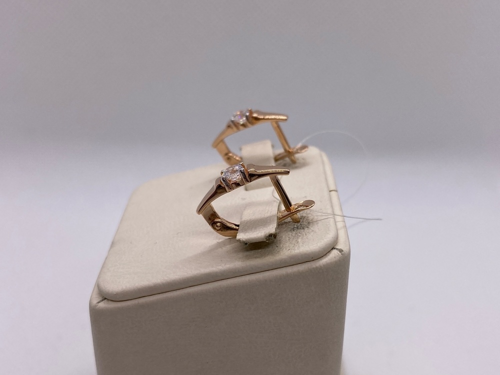 СЕРЬГИ С КАМНЕМ (Au 585)