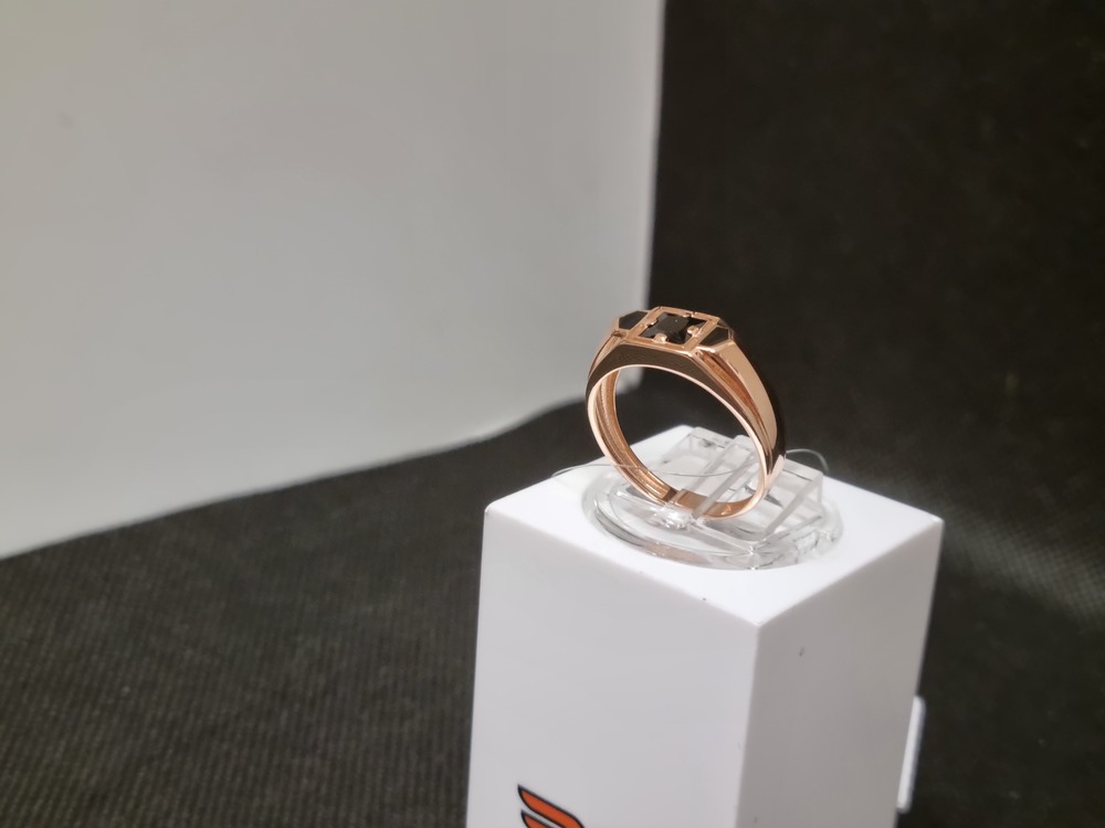 КОЛЬЦО ПЕЧАТКА с камнями (Au 585)