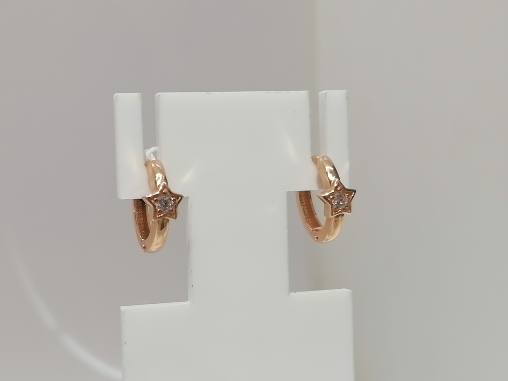 СЕРЬГИ С КАМНЕМ (Au 585)