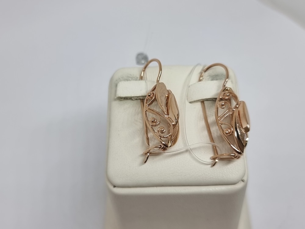 СЕРЬГИ ПЕТЕЛЬКА без камня (Au 585)