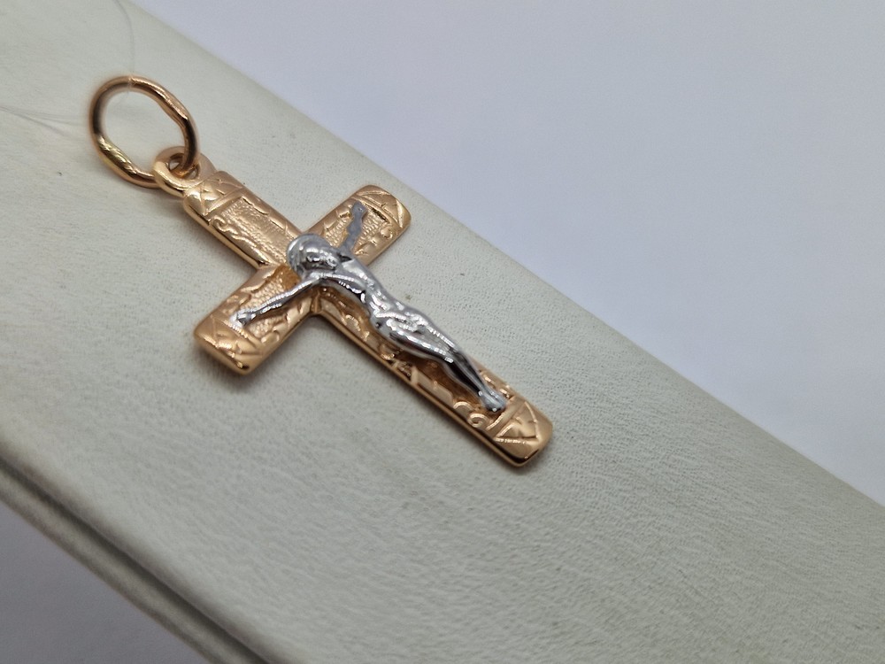 ПОДВЕСКА КРЕСТ без камня (Au 585)