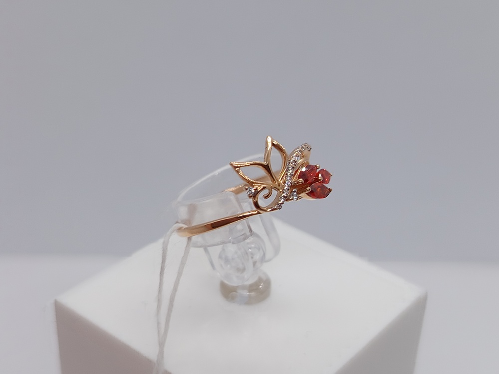 КОЛЬЦО С КАМНЯМИ (Au 585)