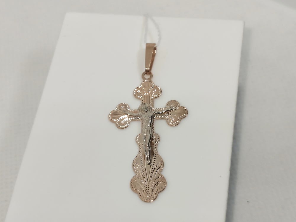 ПОДВЕСКА КРЕСТ без камня (Au 585)