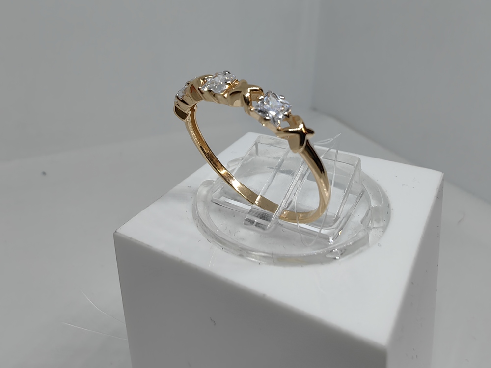 КОЛЬЦО С КАМНЯМИ (Au 585)