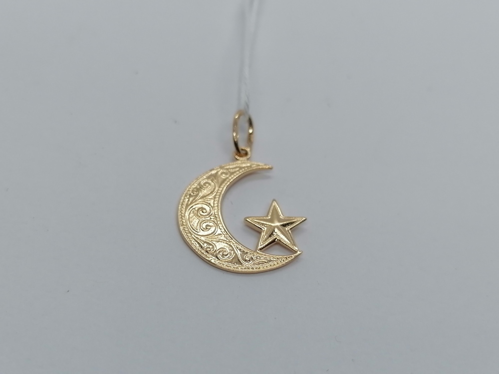 ПОДВЕСКА ПОЛУМЕСЯЦ БЕЗ КАМНЯ (Au 585)