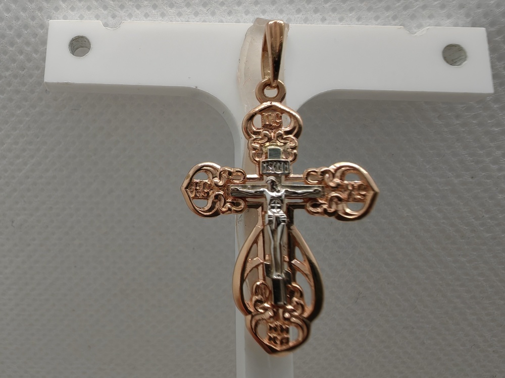 ПОДКБК585 ПОДВЕСКА КРЕСТ БЕЗ КАМНЯ (Au 585)