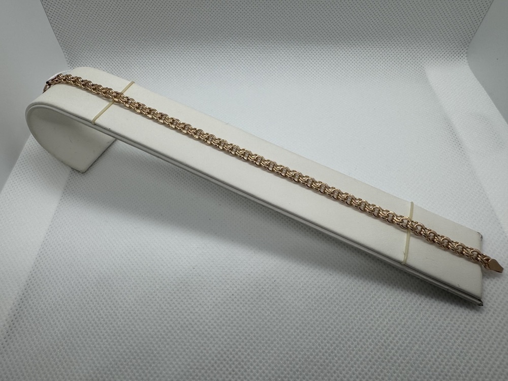 БЛБ585 БРАСЛЕТ ПОЛНОВЕСНЫЙ Бисмарк (Au 585)