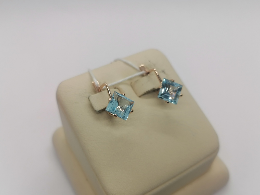 СЕРЬГИ С КАМНЕМ (Au 585)