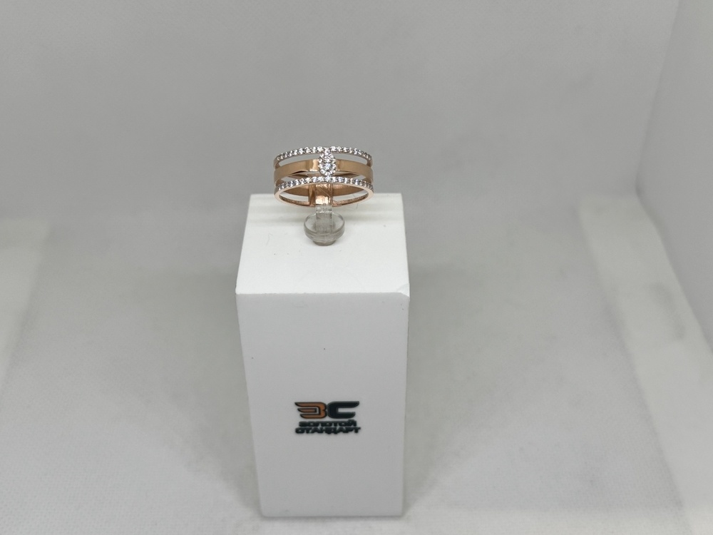 КОЛЬЦО С КАМНЯМИ (Au 585)