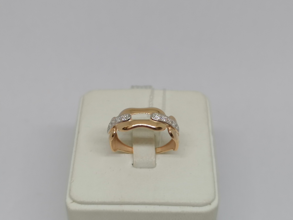 КОЛЬЦО С КАМНЯМИ (Au 585)