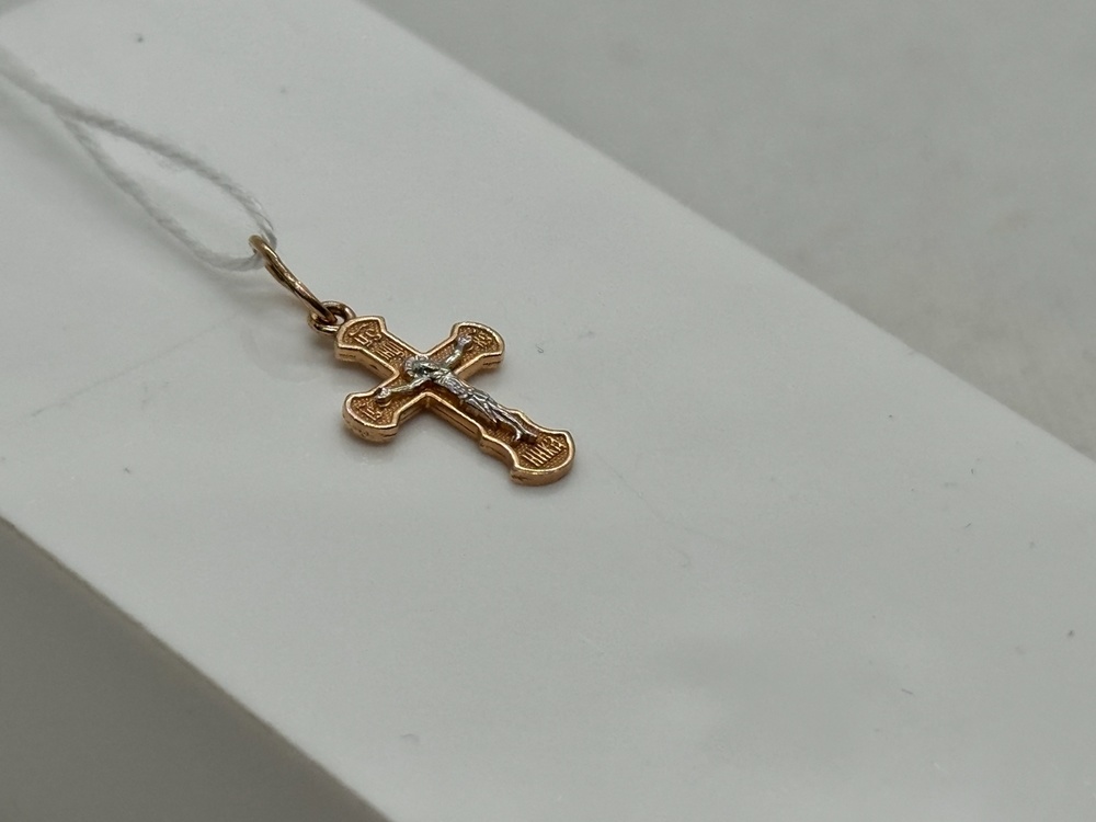 ПОДВЕСКА КРЕСТ БЕЗ КАМНЯ (Au 585)