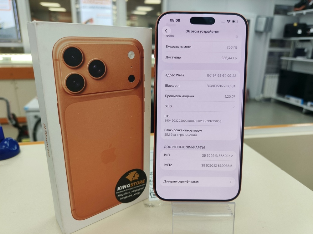 Смартфон Apple Iphone 17 Pro Max 256Gb