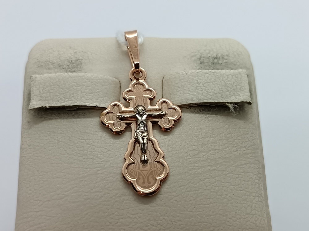 ПОДКБК585 ПОДВЕСКА КРЕСТ БЕЗ КАМНЯ (Au 585)