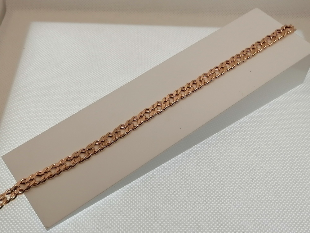 БРАСЛЕТ ПУСТОТЕЛЫЙ Ромб двойной (Au 585)