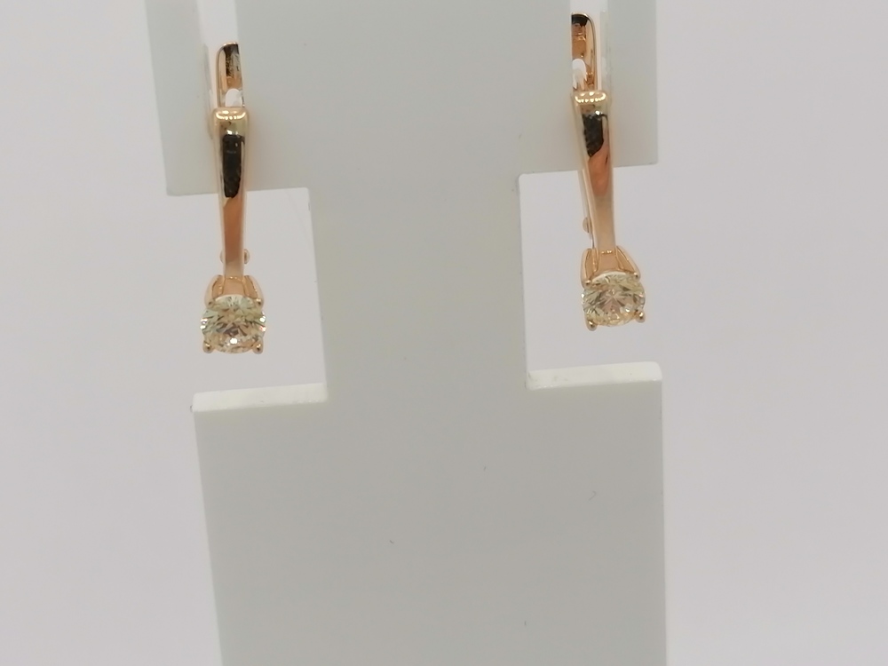 СЕРЬГИ С КАМНЕМ (Au 585)