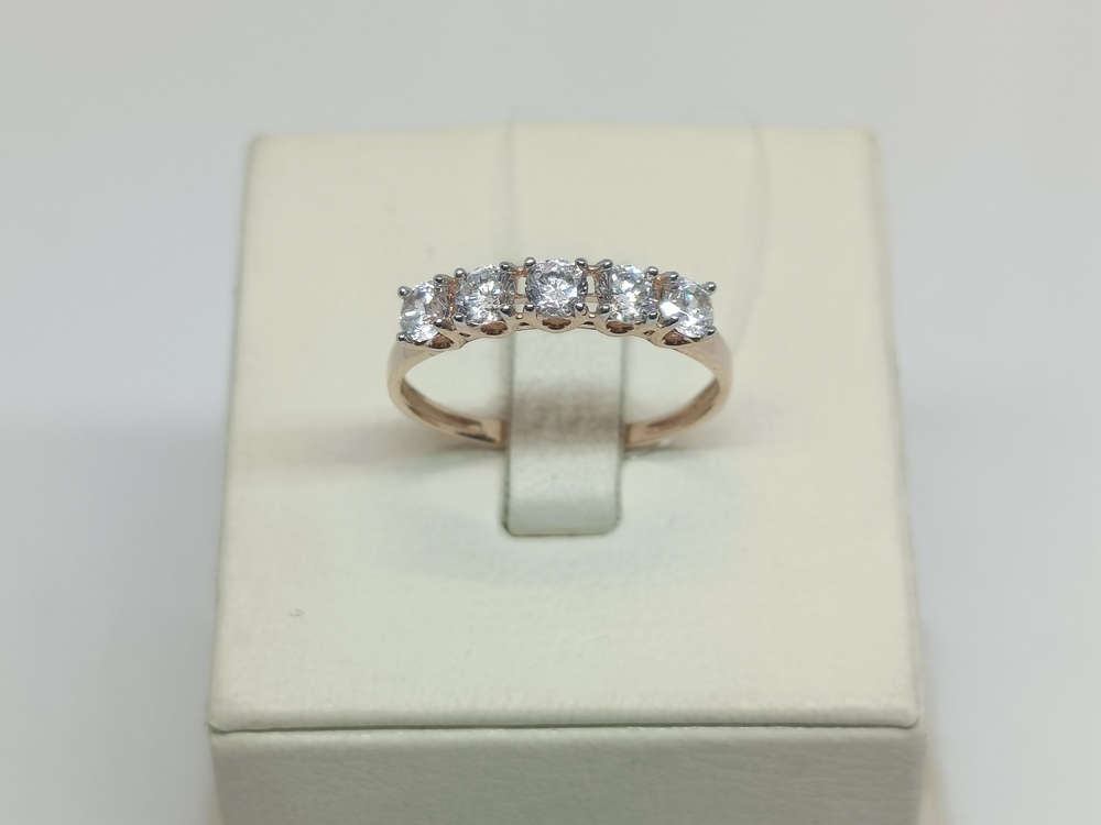 КОЛЬЦО С КАМНЯМИ (Au 585)