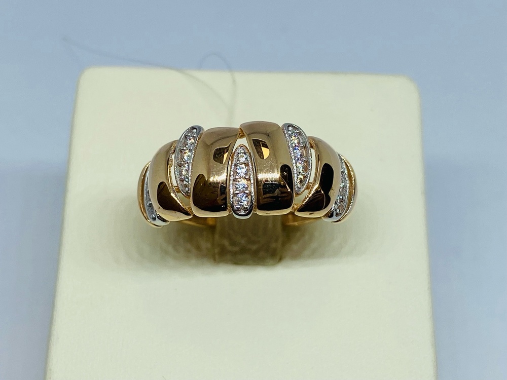 КОЛЬЦО С КАМНЯМИ (Au 585)