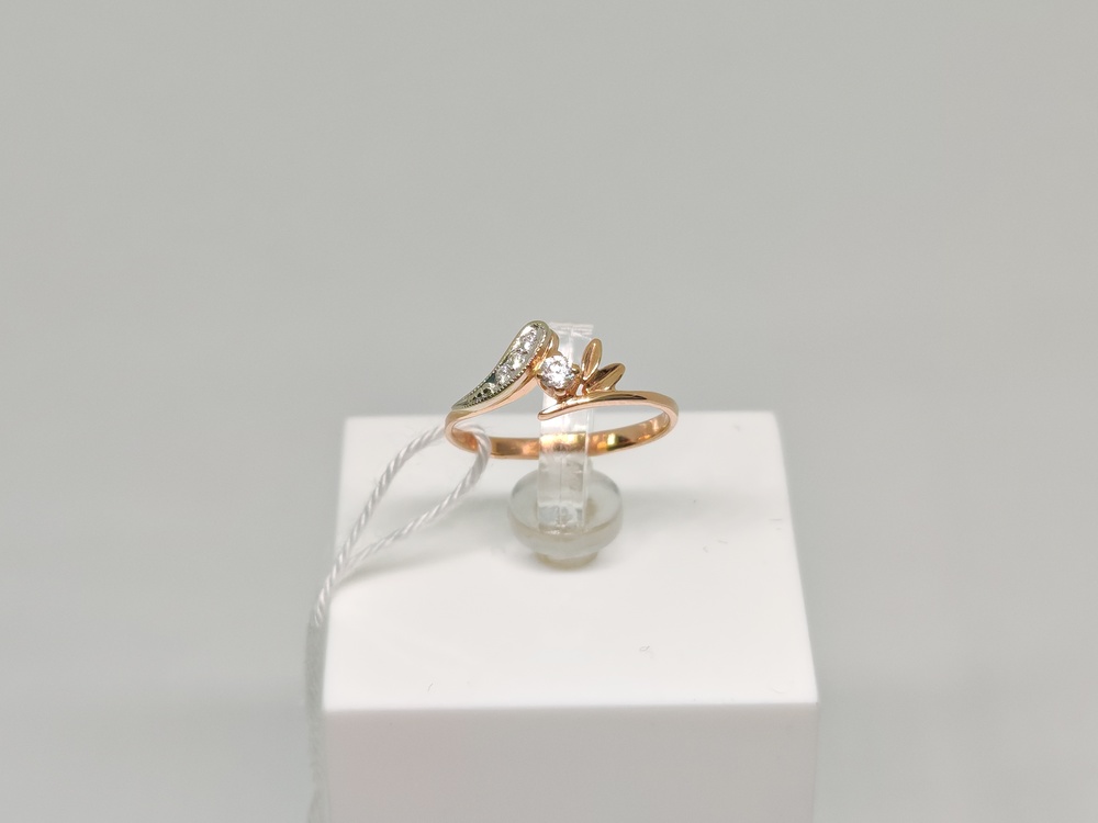 КОЛЬЦО С КАМНЯМИ (Au 585)