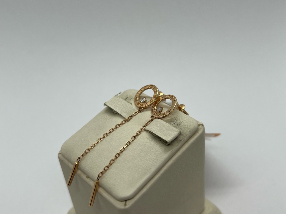 СЕРЬГИ С КАМНЕМ (Au 585)