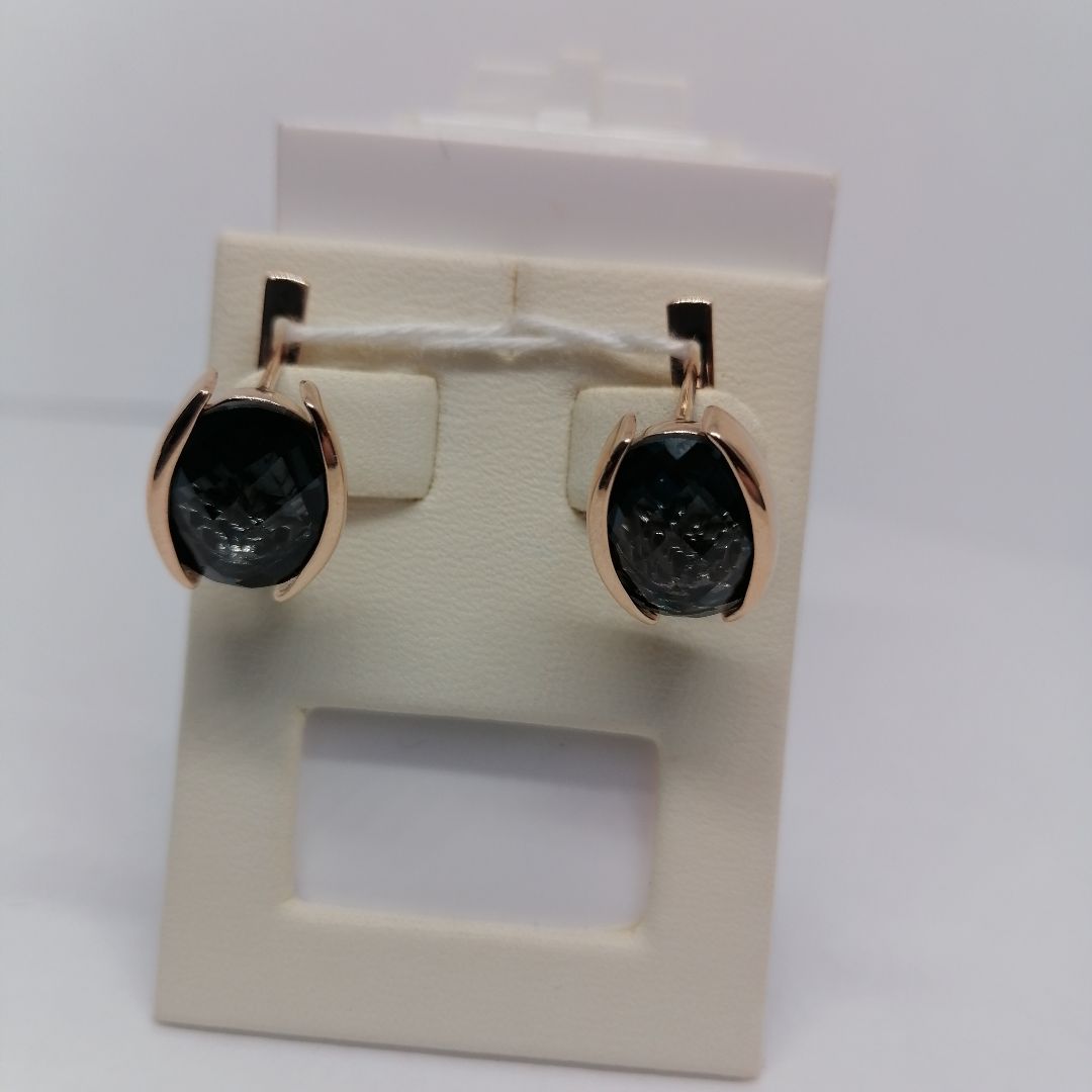 СЕРЬГИ С КАМНЕМ (Au 585)