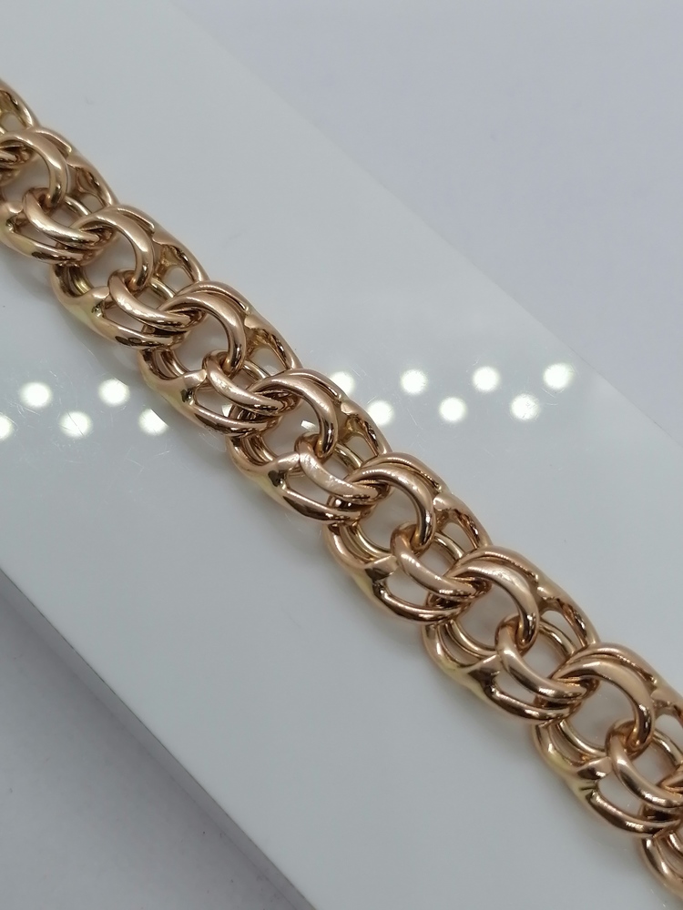 БЛБ585 БРАСЛЕТ ПОЛНОВЕСНЫЙ Бисмарк (Au 585)