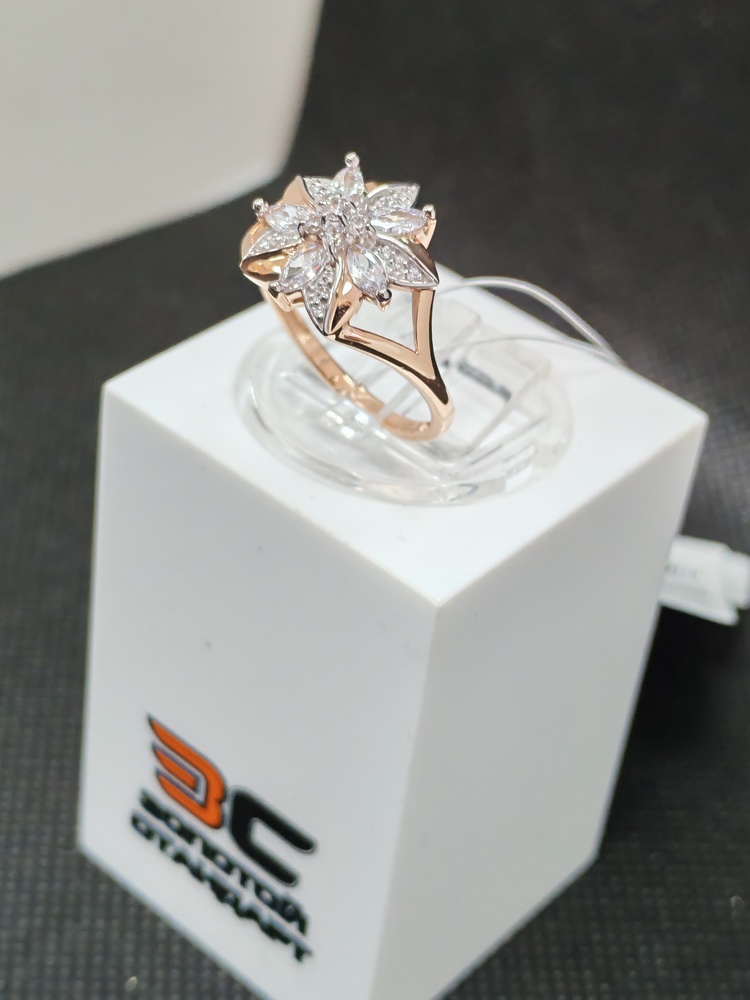 КОЛЬЦО С КАМНЯМИ (Au 585)