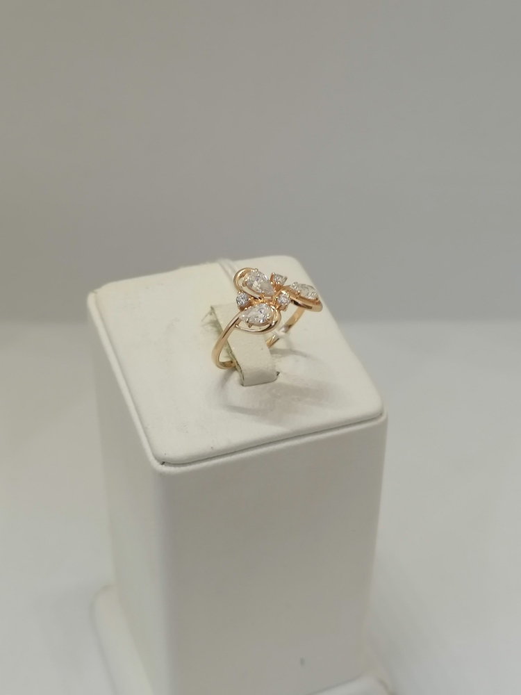 КОЛЬЦО С КАМНЯМИ (Au 585)