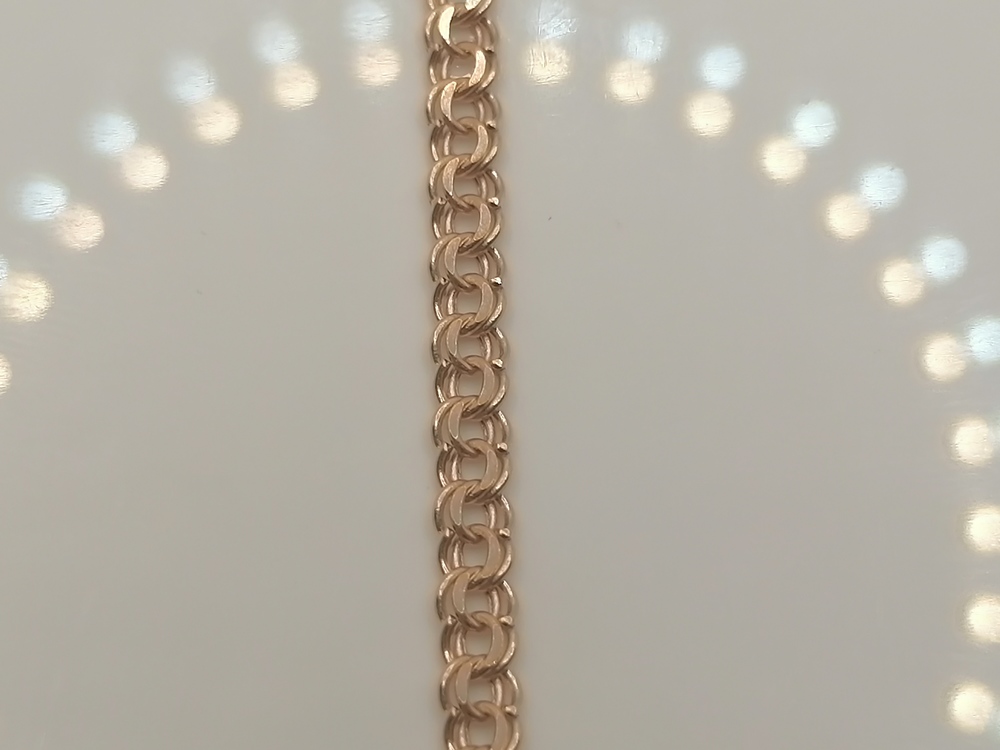 7050200П-17 БРАСЛЕТ ПУСТОТЕЛЫЙ Бисмарк (Au 585)