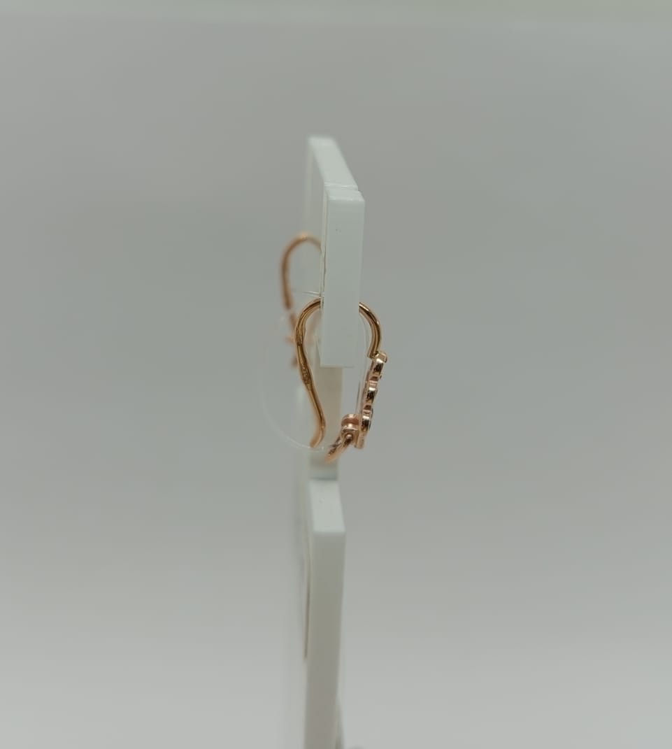 СЕРЬГИ ПЕТЕЛЬКА с камнями (Au 585)