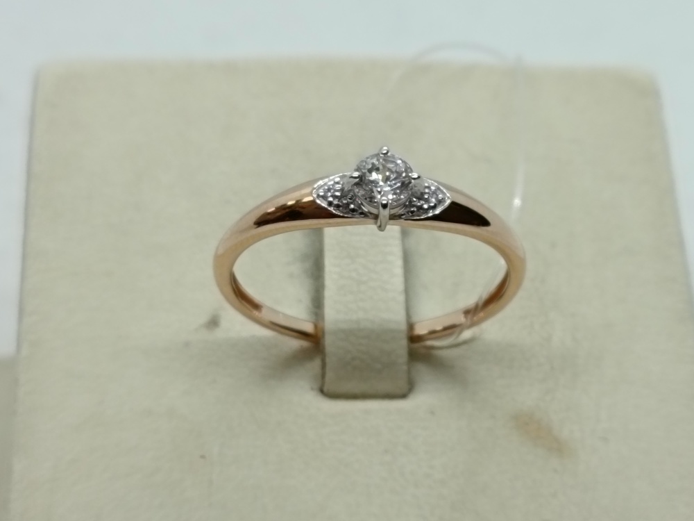 КОЛЬЦО С КАМНЯМИ (Au 585)