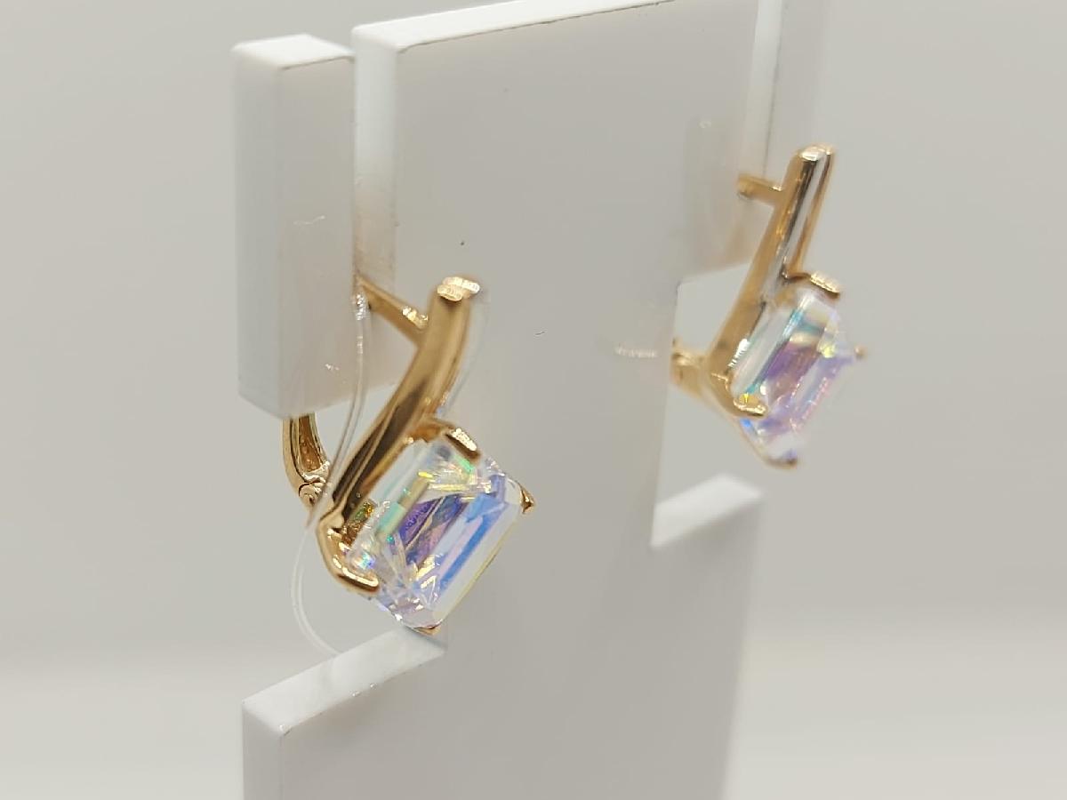 СЕРЬГИ С КАМНЕМ (Au 585)