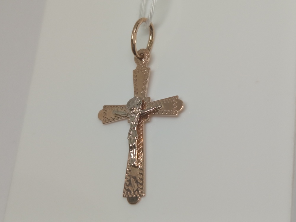 ПОДВЕСКА КРЕСТ БЕЗ КАМНЯ (Au 585)