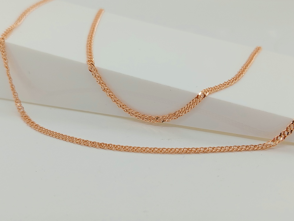 ЦЕПЬ ПОЛНОВЕСНАЯ Ромб двойной (Au 585)