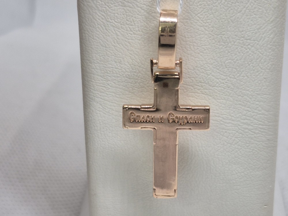 ПОДКБК585 ПОДВЕСКА КРЕСТ БЕЗ КАМНЯ (Au 585)