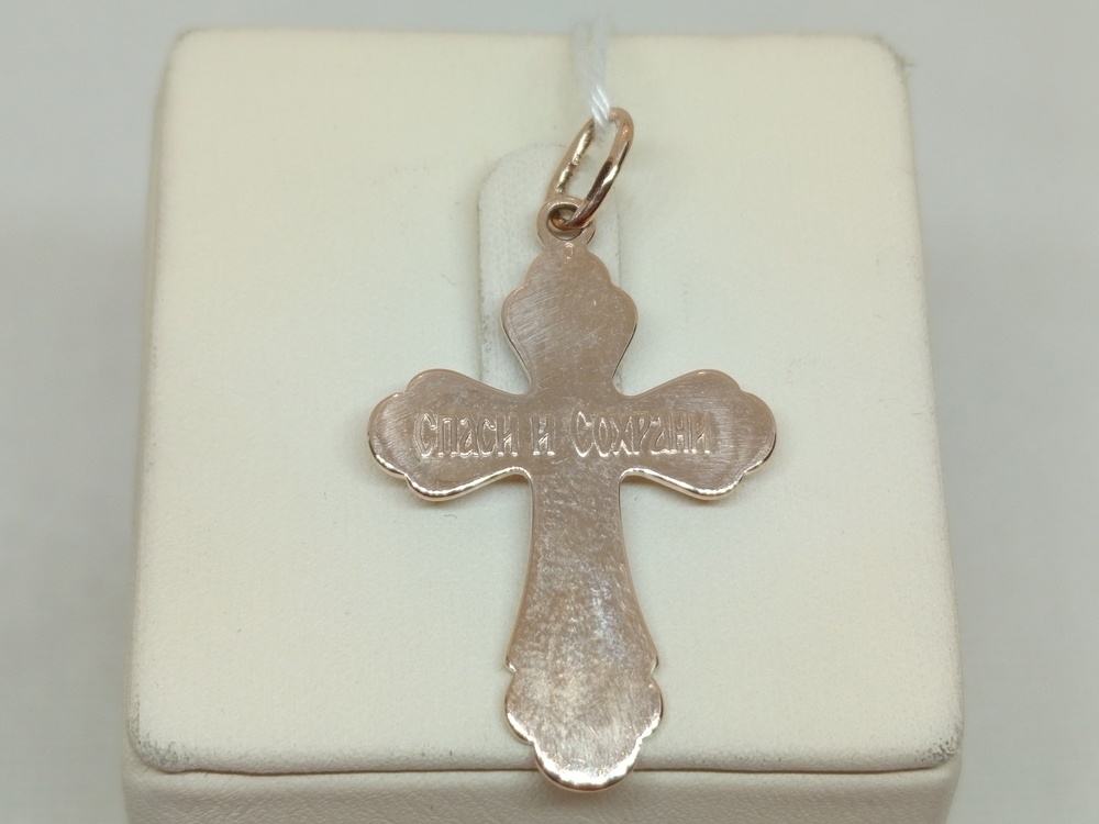 ПОДВЕСКА КРЕСТ БЕЗ КАМНЯ (Au 585)