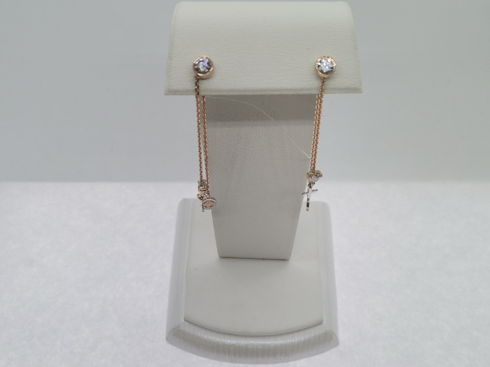 СЕРЬГИ ПУСЕТЫ с камнями (Au 585)