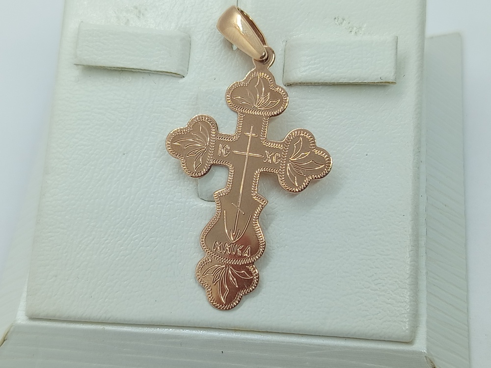 ПОДВЕСКА КРЕСТ без камня (Au 585)